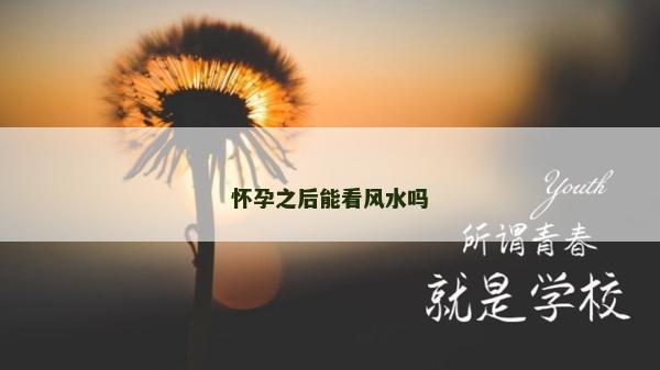 怀孕之后能看风水吗