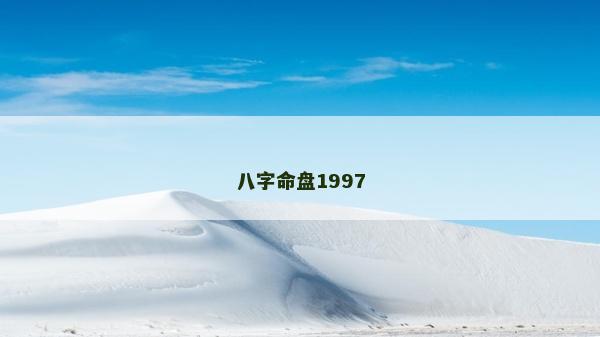 八字命盘1997