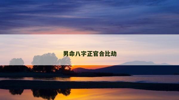 男命八字正官合比劫