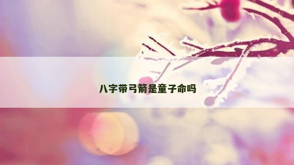 八字带弓箭是童子命吗