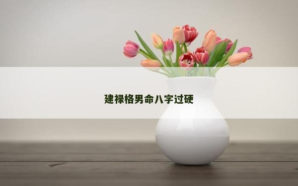 建禄格男命八字过硬