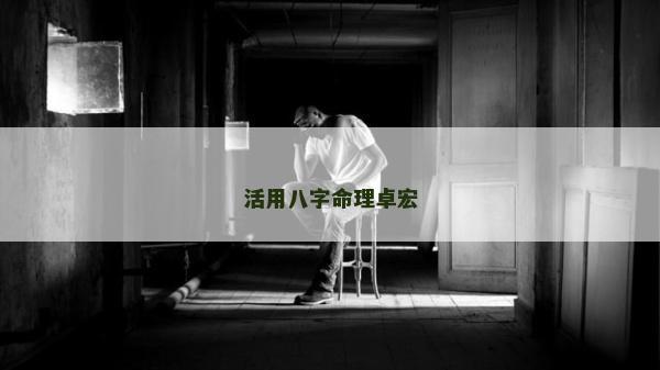活用八字命理卓宏