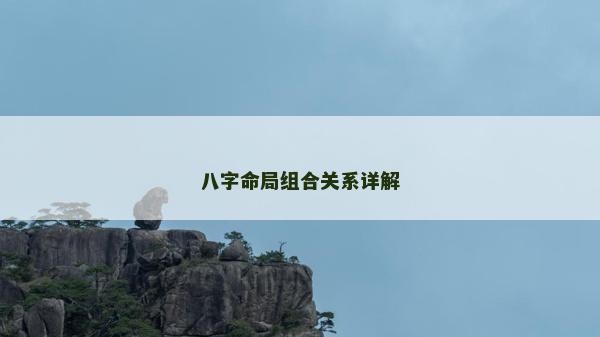 八字命局组合关系详解