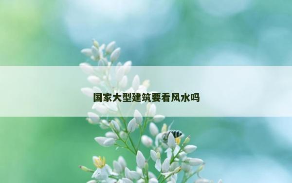 国家大型建筑要看风水吗