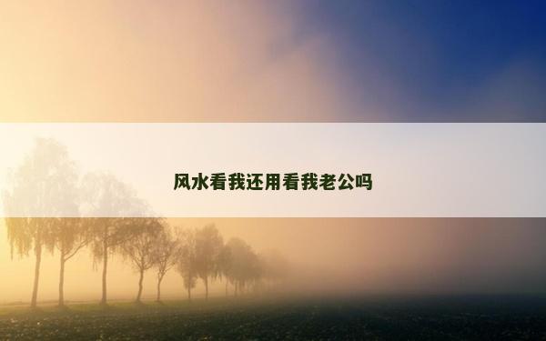 风水看我还用看我老公吗
