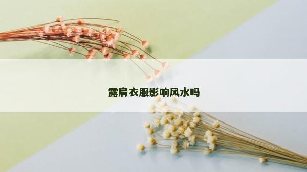 露肩衣服影响风水吗