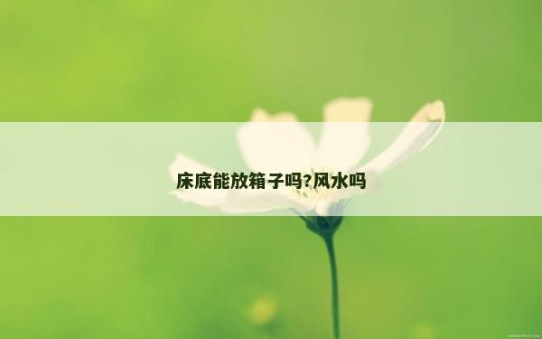 床底能放箱子吗?风水吗
