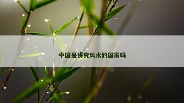 中国是讲究风水的国家吗