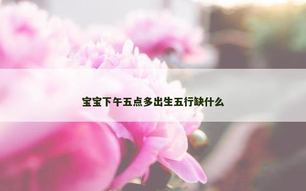 宝宝下午五点多出生五行缺什么