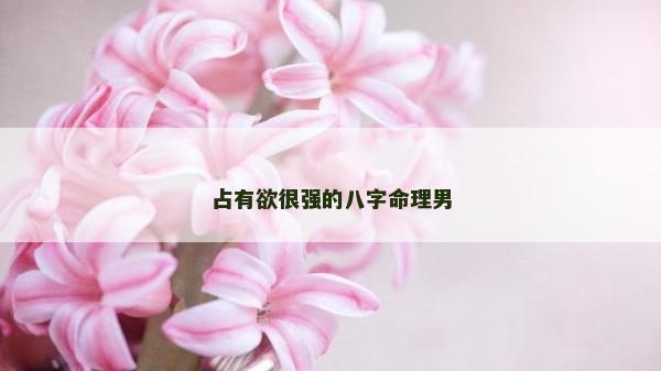 占有欲很强的八字命理男