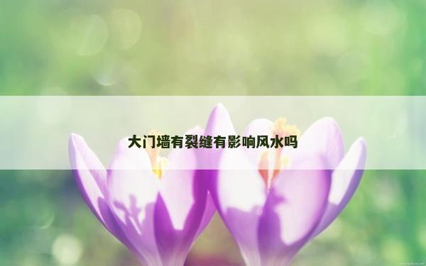 大门墙有裂缝有影响风水吗