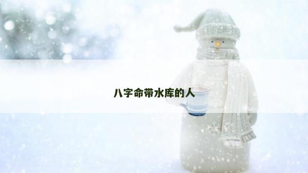 八字命带水库的人