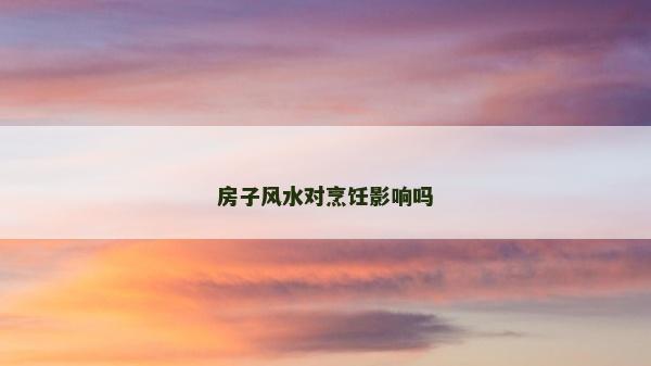 房子风水对烹饪影响吗