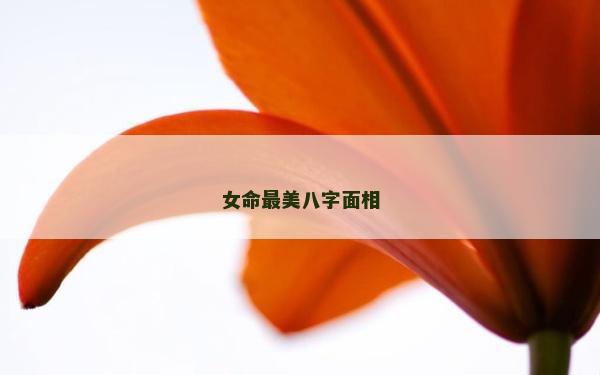 女命最美八字面相
