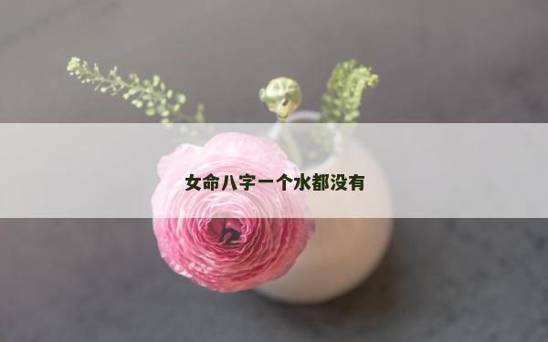 女命八字一个水都没有