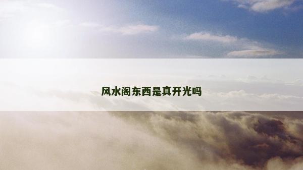 风水阁东西是真开光吗