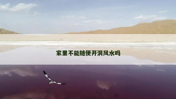家里不能随便开洞风水吗