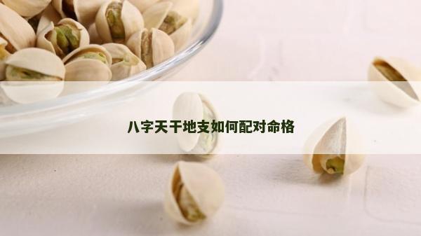 八字天干地支如何配对命格