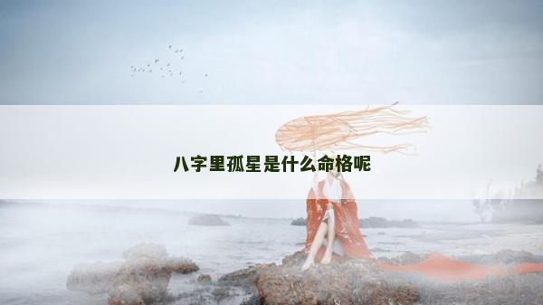 八字里孤星是什么命格呢
