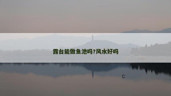 露台能做鱼池吗?风水好吗