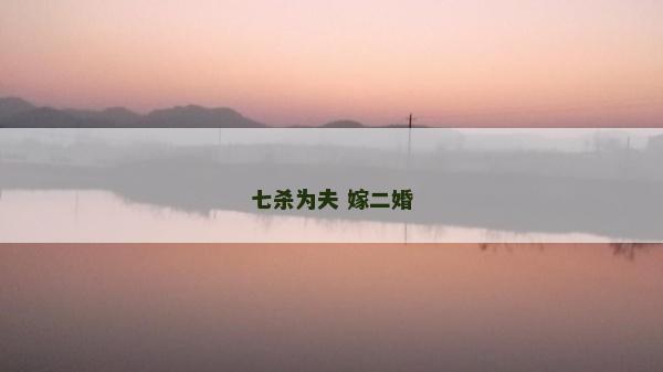 七杀为夫 嫁二婚