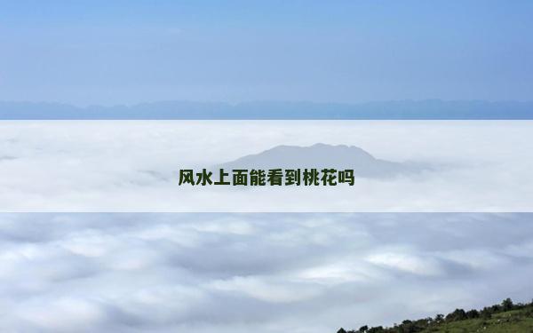 风水上面能看到桃花吗