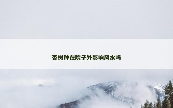 杏树种在院子外影响风水吗