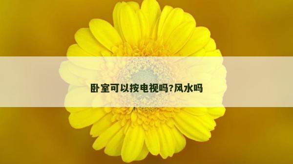 卧室可以按电视吗?风水吗