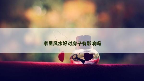 家里风水好对房子有影响吗