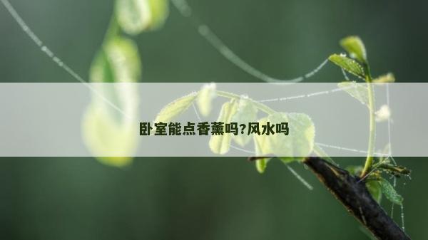 卧室能点香薰吗?风水吗