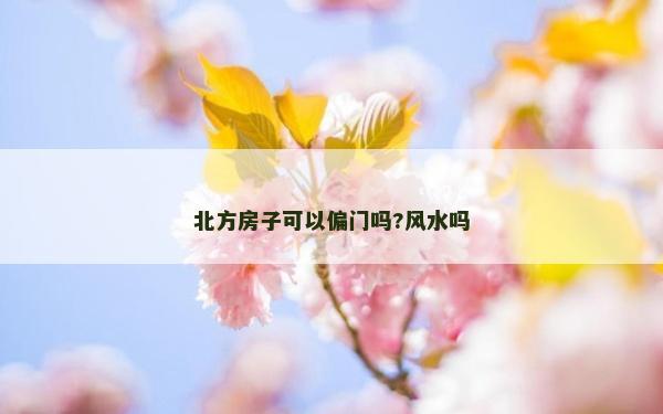 北方房子可以偏门吗?风水吗