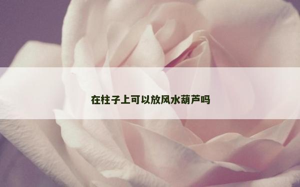 在柱子上可以放风水葫芦吗