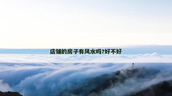 店铺的房子有风水吗?好不好
