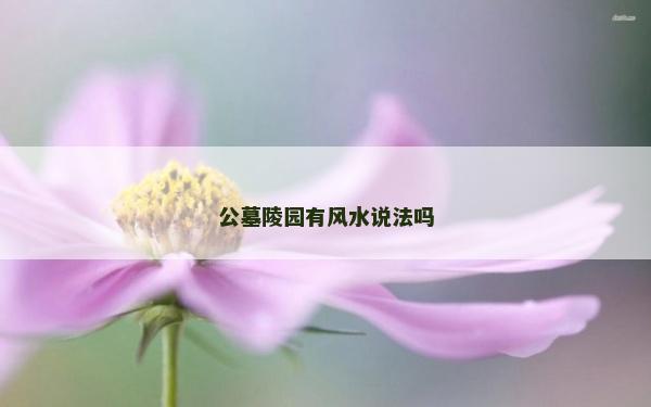 公墓陵园有风水说法吗