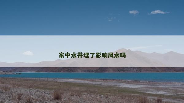 家中水井埋了影响风水吗
