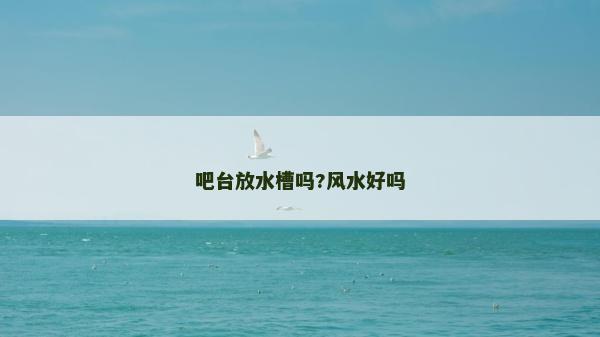 吧台放水槽吗?风水好吗