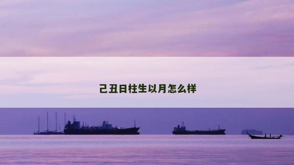 己丑日柱生以月怎么样