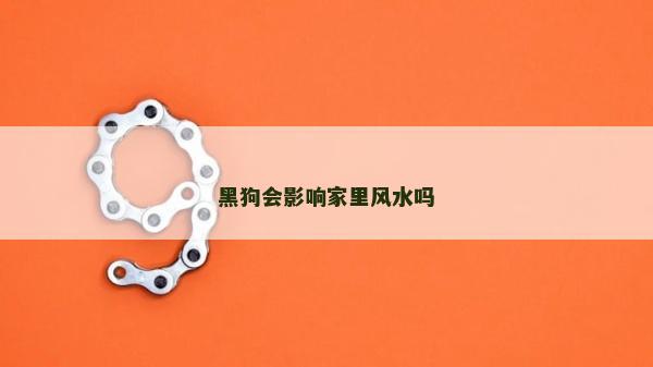 黑狗会影响家里风水吗