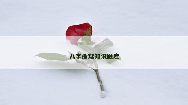 八字命理知识题库