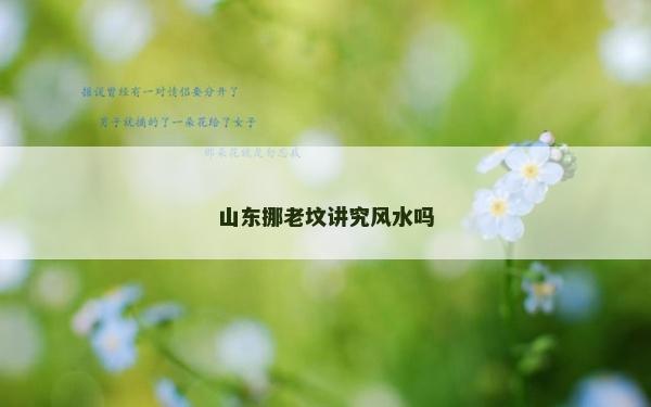 山东挪老坟讲究风水吗
