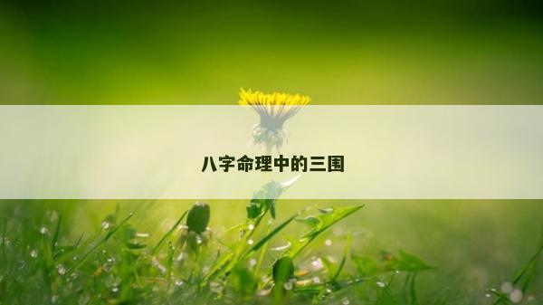 八字命理中的三围