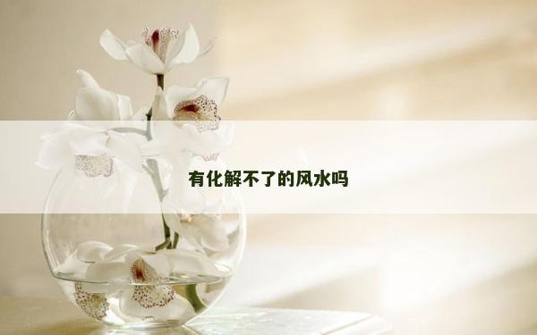 有化解不了的风水吗