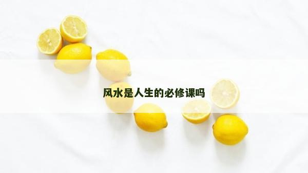 风水是人生的必修课吗