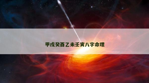 甲戌癸酉乙未壬寅八字命理