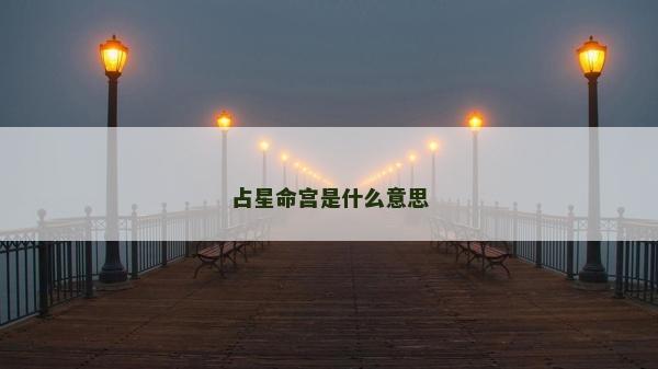 占星命宫是什么意思
