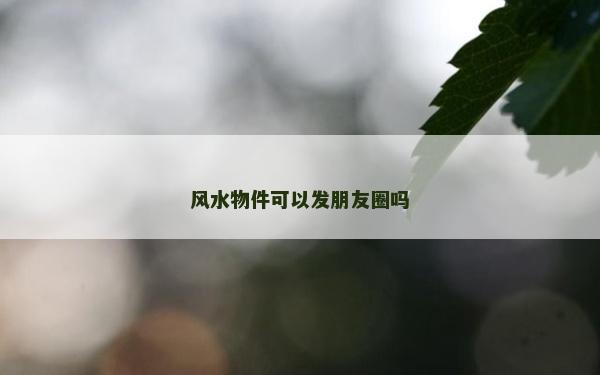 风水物件可以发朋友圈吗