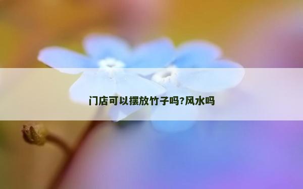 门店可以摆放竹子吗?风水吗