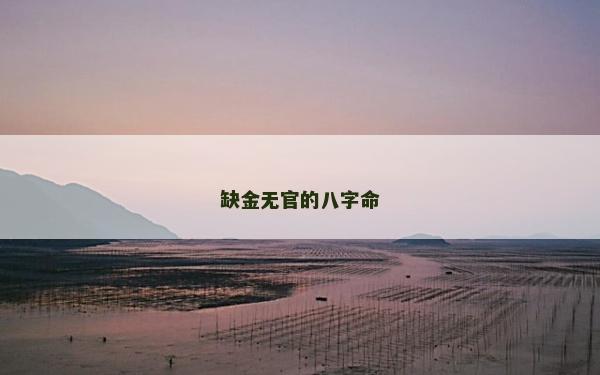缺金无官的八字命