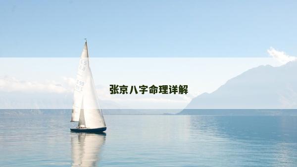 张京八字命理详解