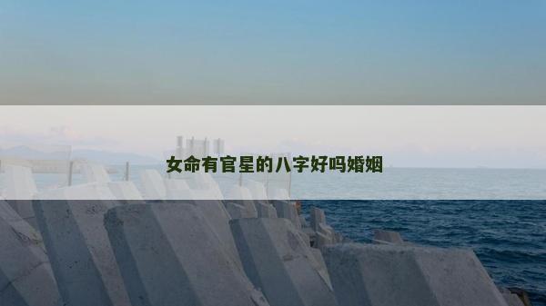 女命有官星的八字好吗婚姻